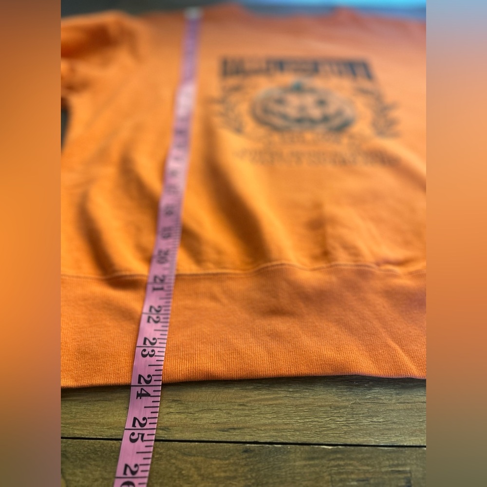 GAP Retro Vintage Orange Repurposed Halloweentown Sweatshirt Oversized - Picture 11 of 12